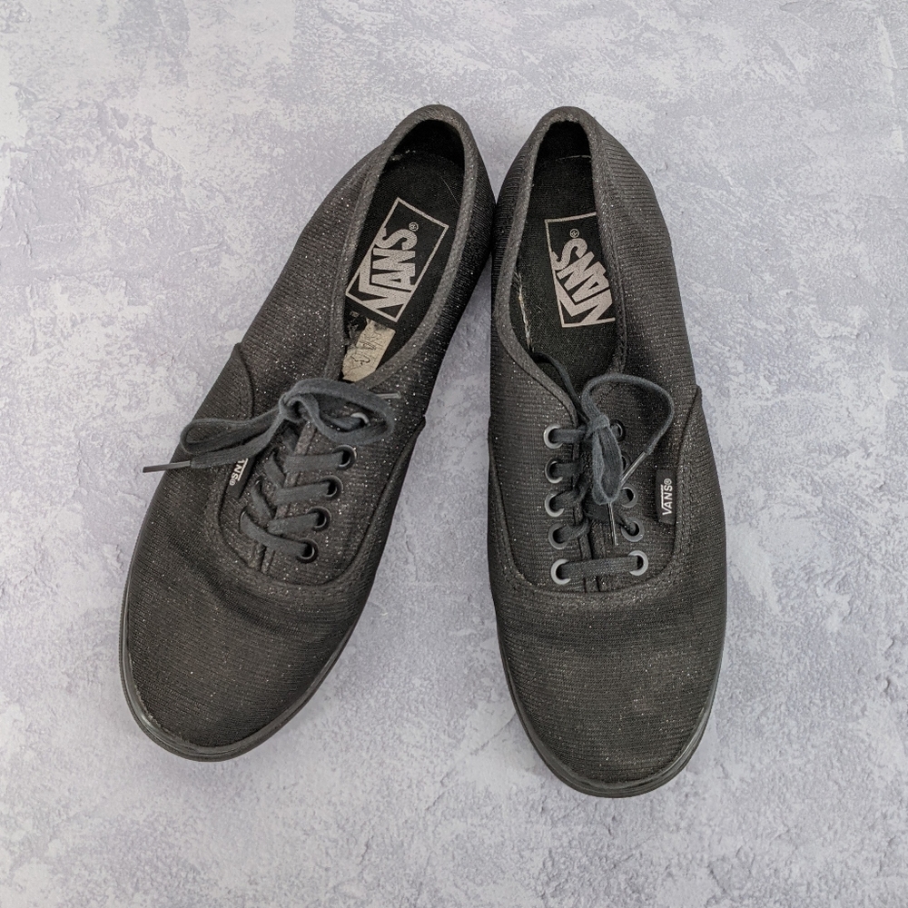 Vans Black Metallic Thread Sneakers Women's 8